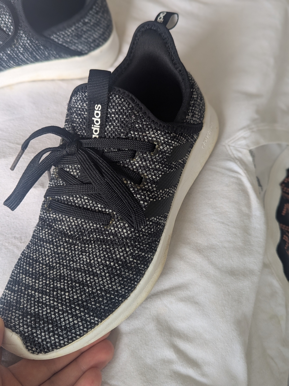 Adidas Cloudfoam Pure DB0694 Black Gray Running Shoes Womens 7 - Picture 4 of 11